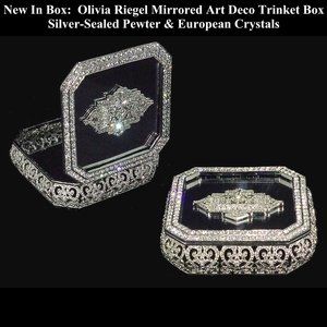 COPY - NIB: Olivia Riegel Art Deco Mirrored Trinket Box